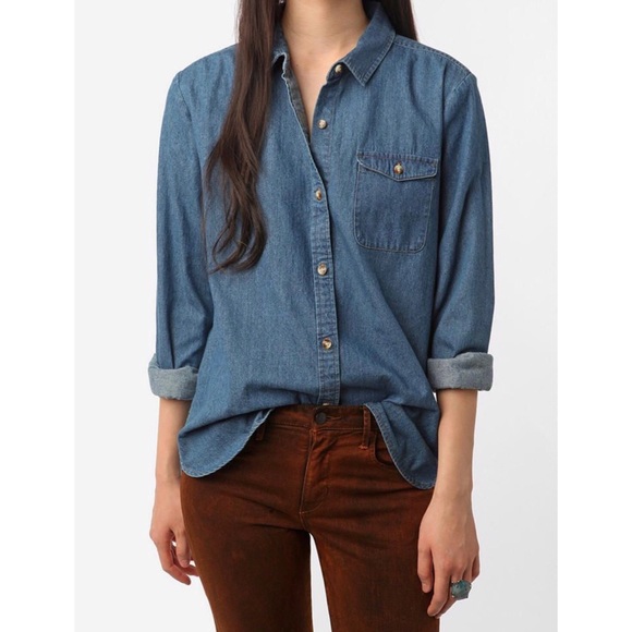 BDG Tops - Urban Outfitters BDG Chambray Button Down Top